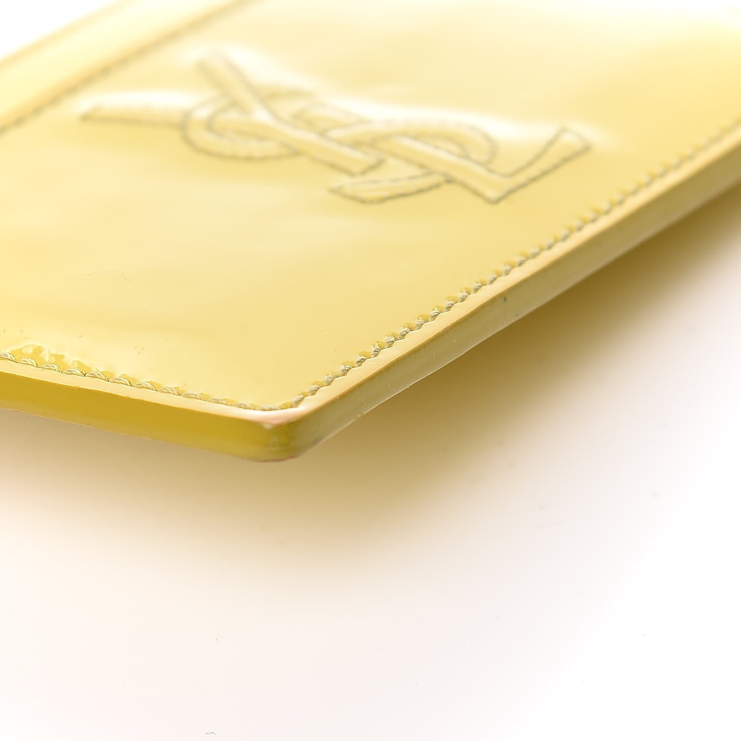 Saint Laurent Patent Belle De Jour Card Case Yellow 8 of 11