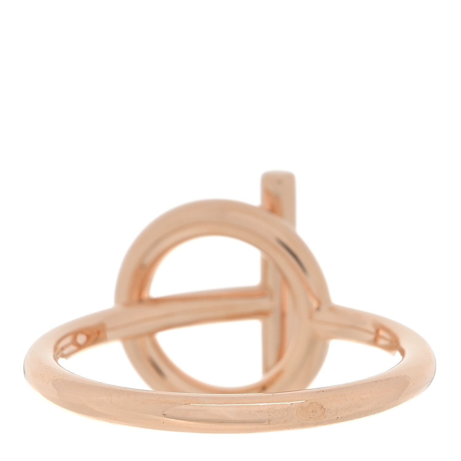 Hermes 18K Rose Gold PM Echappee Ring 54 7 3 of 4