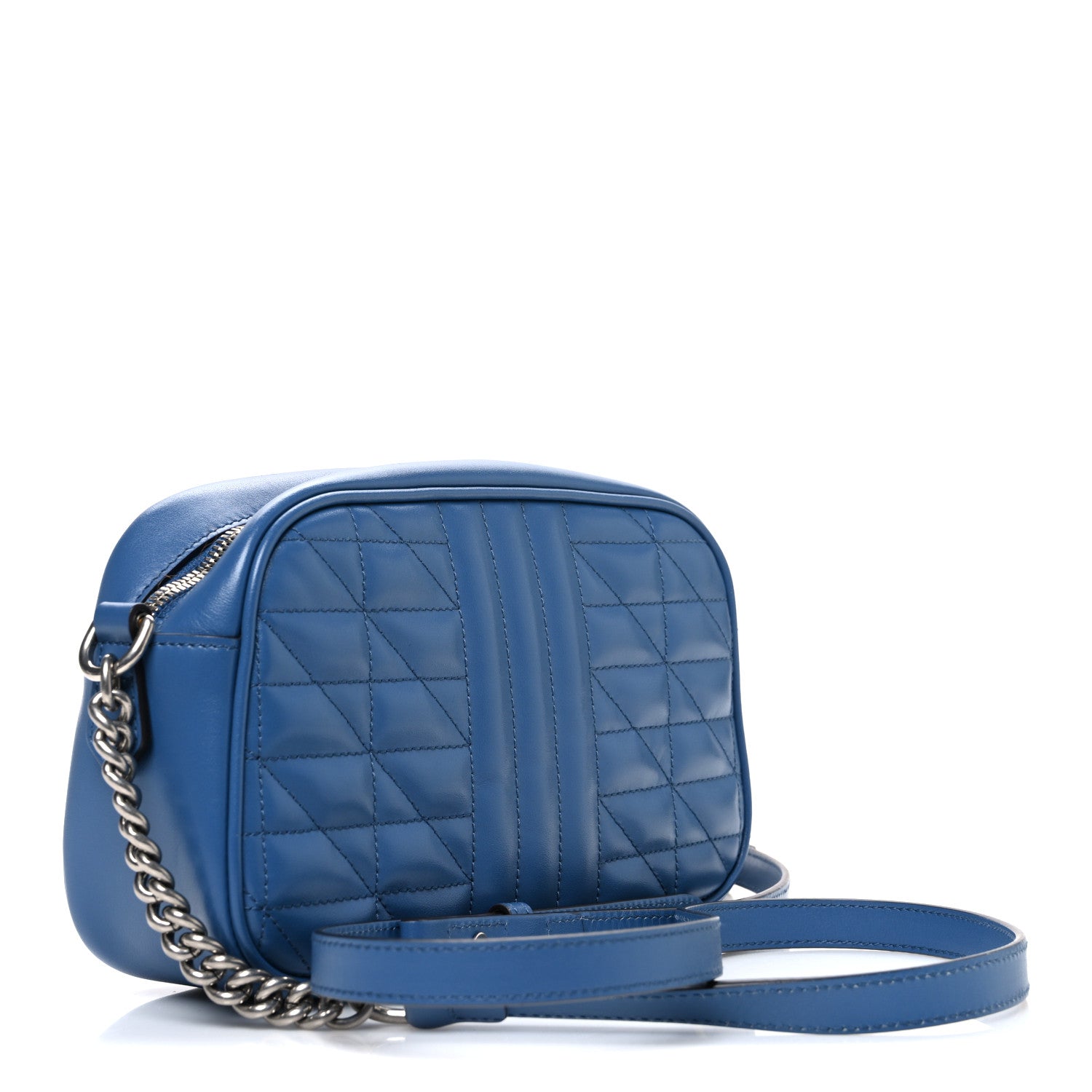 Gucci Calfskin Matelasse Aria Small GG Marmont Chain Shoulder Bag Clear Blue 3 of 10