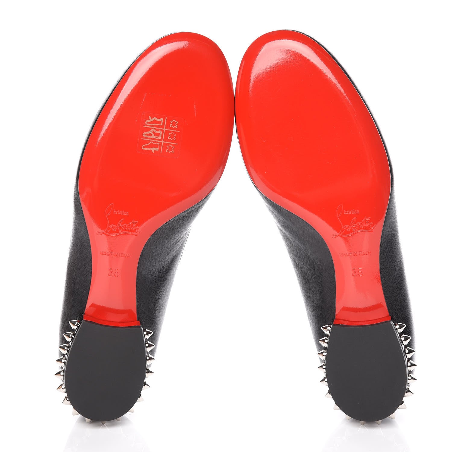 Christian Louboutin Shiny Nappa La Massine Flats 35 Black 5 of 8