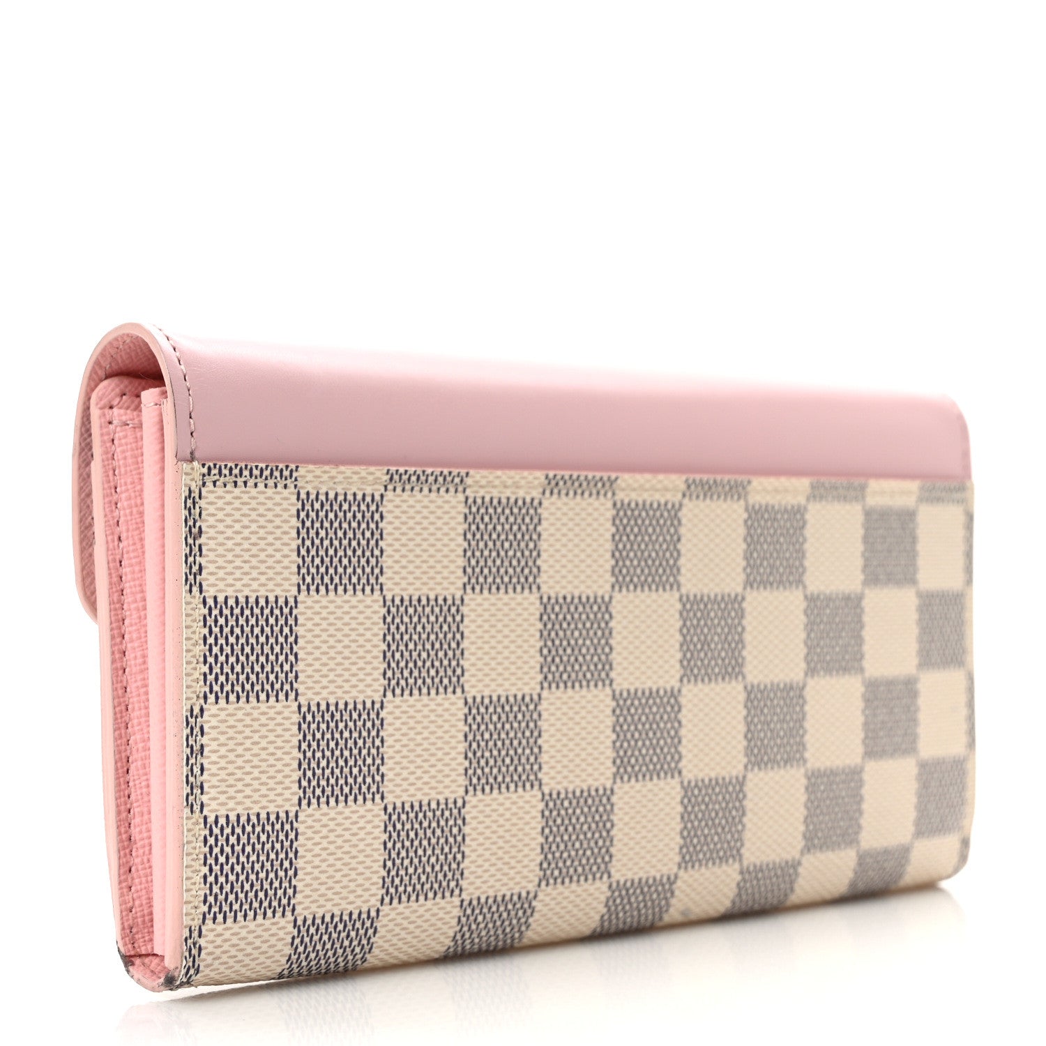 Louis Vuitton Damier Azur Sarah Wallet NM Rose Ballerine 3 of 8