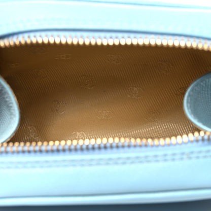 Chanel Grained Calfskin CC Button Small Pouch Cosmetic Case Blue 5 of 11