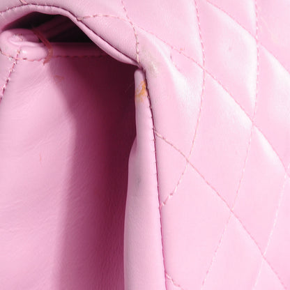 Chanel Calfskin Quilted Large Cambon Flap Pink Black 8 of 12