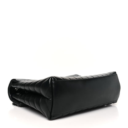Saint Laurent Calfskin Y Quilted Monogram Monochrome Medium Loulou Chain Satchel Black 4 of 10