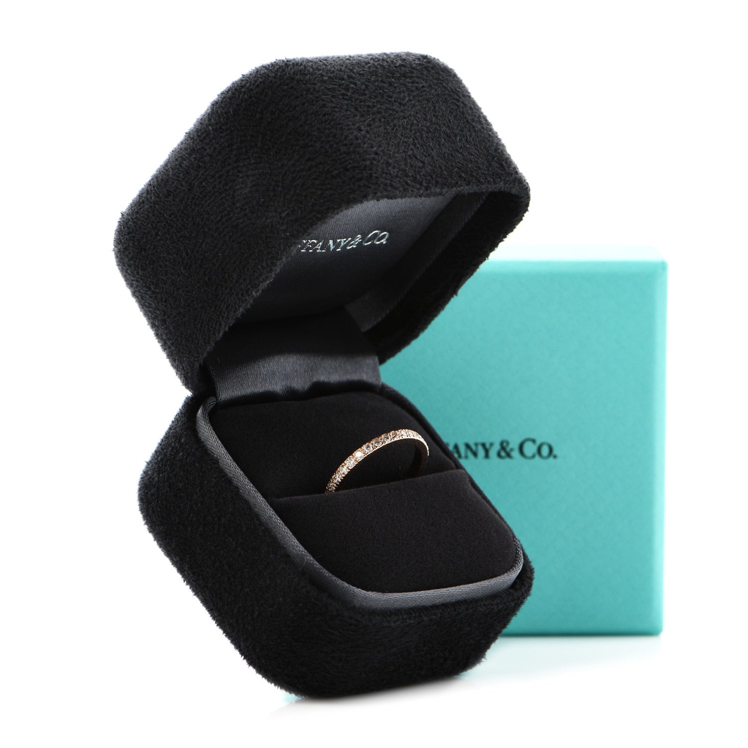 Tiffany 18K Rose Gold Diamond .42ctw Soleste Full Eternity Band Ring 49 5 5 of 5