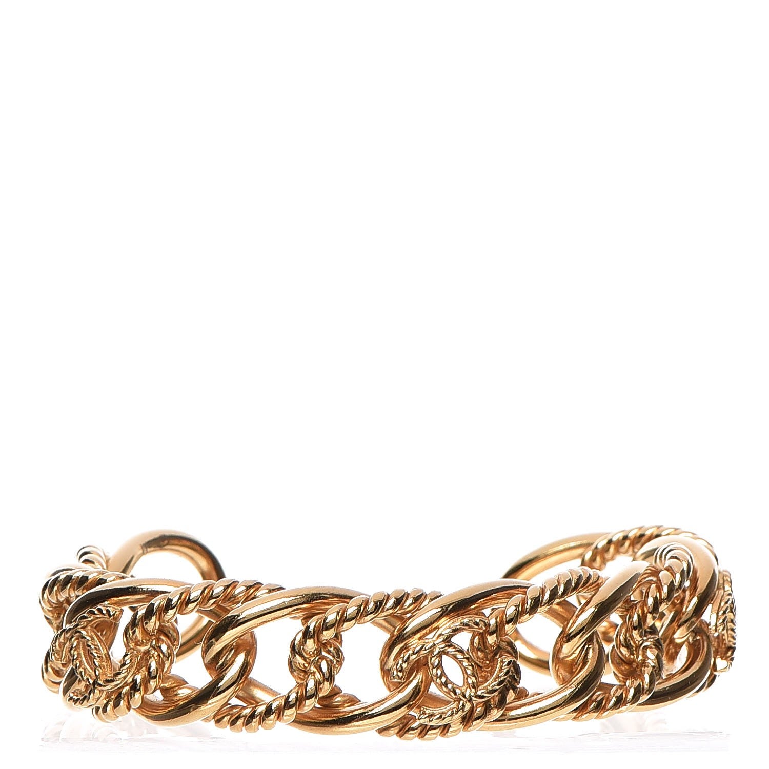 Chanel Metal Twisted CC Bracelet M Gold 6 of 10