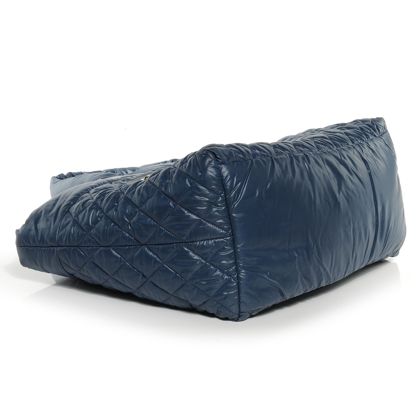 Nylon Coco Cocoon Medium Reversible Tote Blue Black