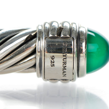 David Yurman Sterling Silver Green Onyx 10mm Cable Classics Bracelet 4 of 5