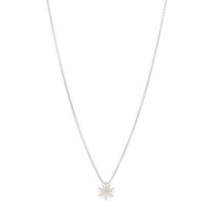 David Yurman Sterling Silver Diamond 10.5mm Petite Starburst Pendant Necklace 1 of 5