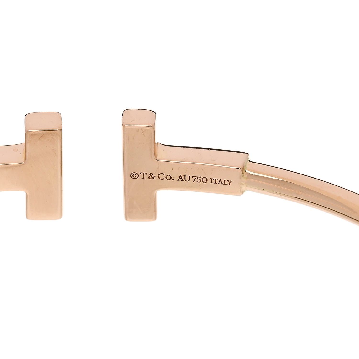 Tiffany 18K Rose Gold T Wire Bracelet 3 of 3