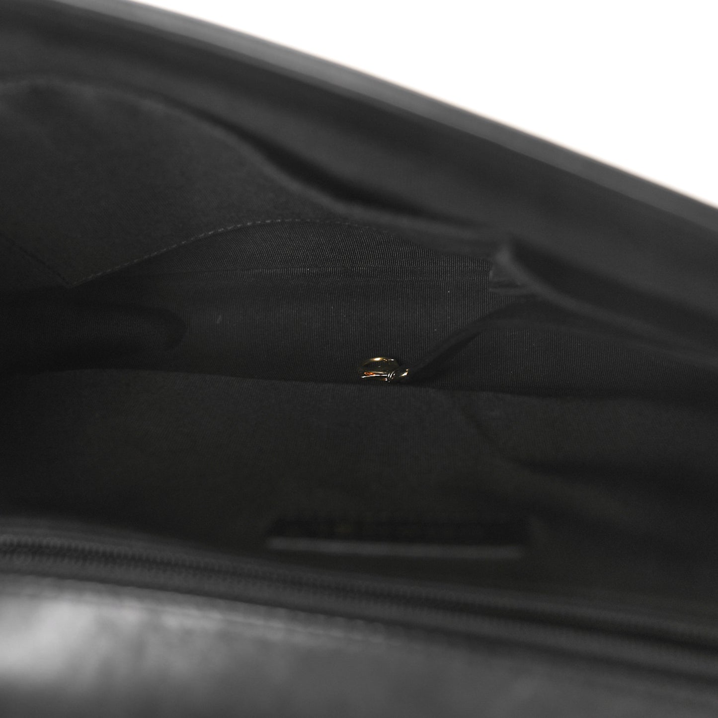 Lambskin Quilted Large Boy Flap Black
