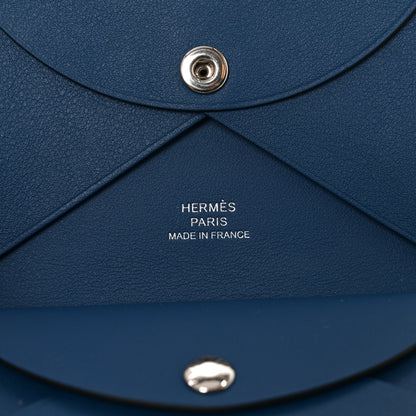 Hermes Swift Bateaux en Papier Calvi Duo Card Case Deep Blue 6 of 8