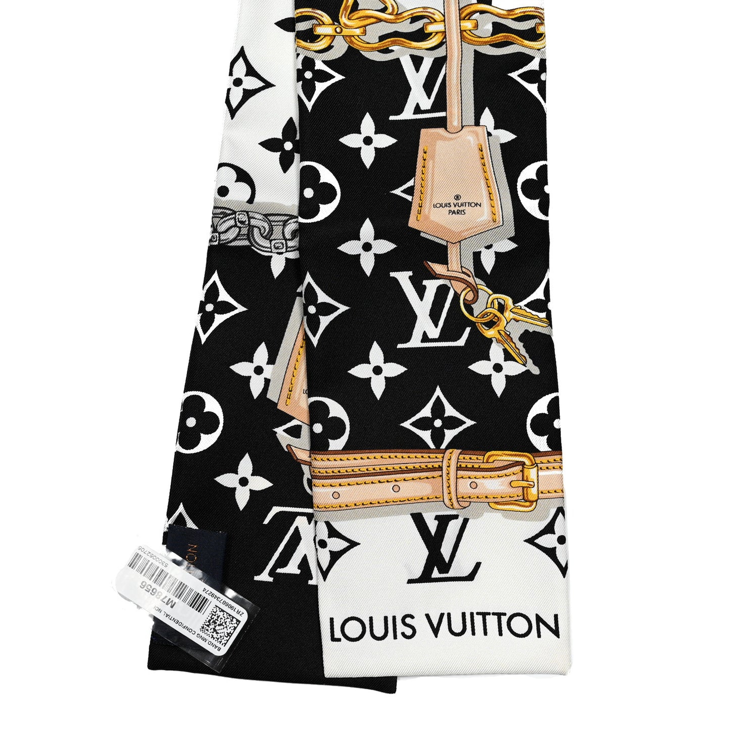Silk Monogram Confidential Bandeau Black
