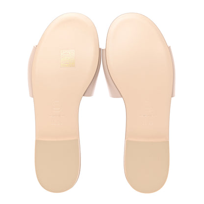 Chanel Calfskin Patent Calfskin Logo Mules 36.5 Beige 5 of 12