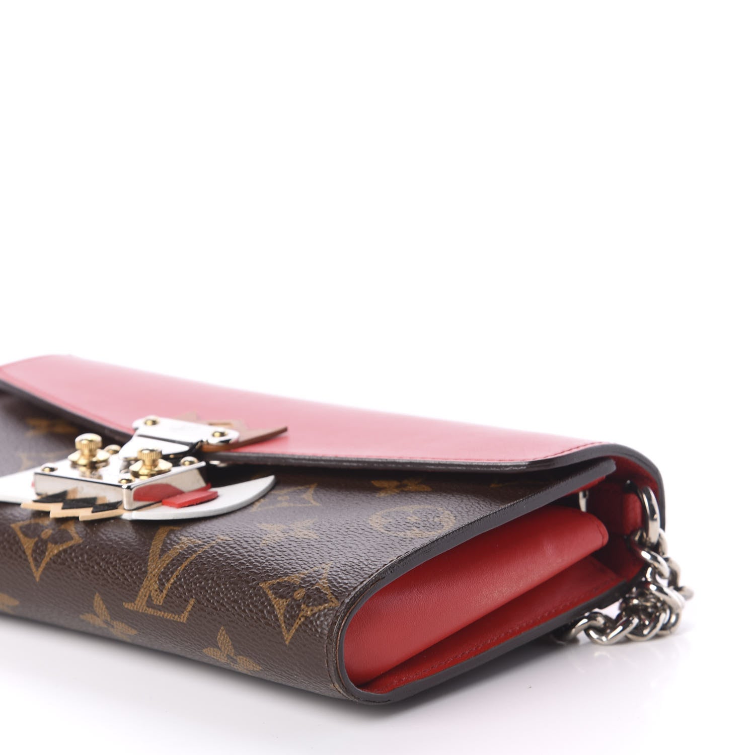Louis Vuitton Monogram Tribal Mask Chain Wallet Rouge 7 of 10