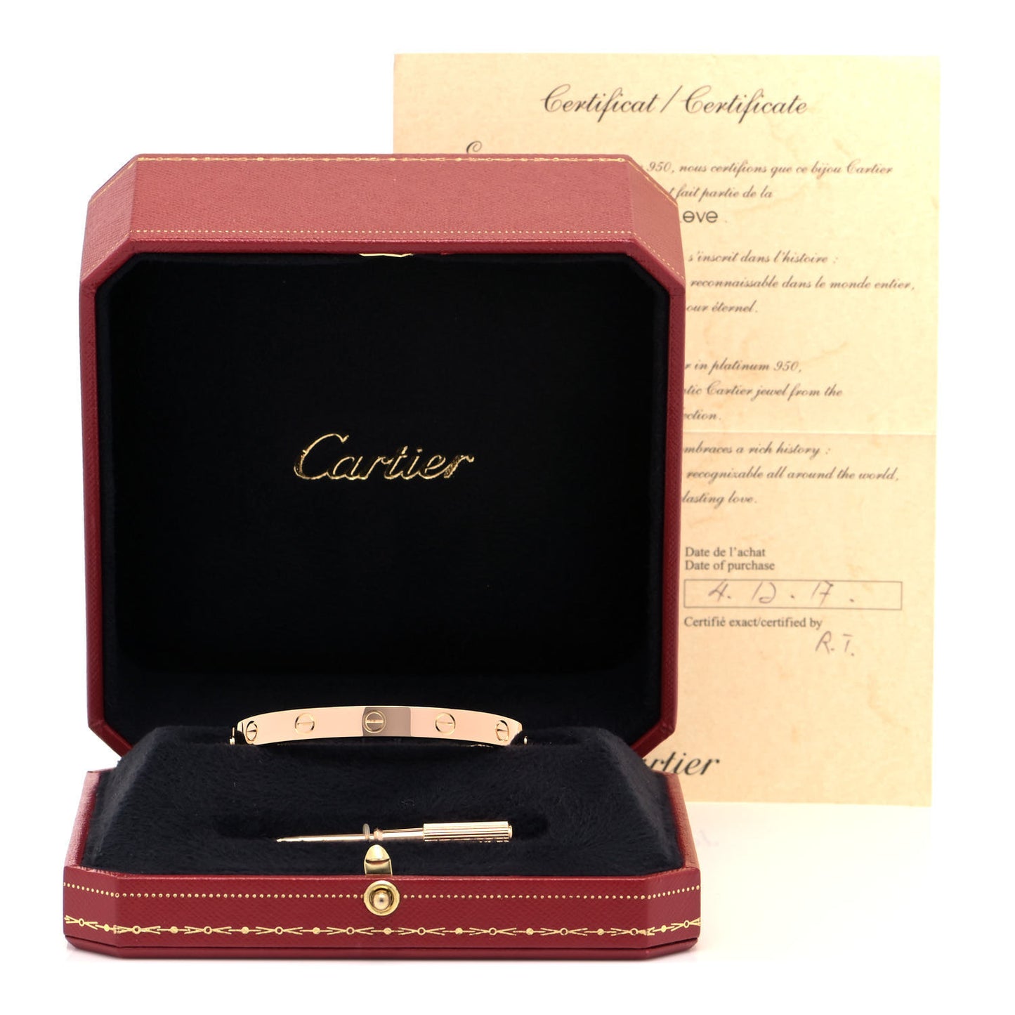 18K Pink Gold LOVE Bracelet 16