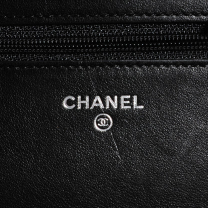 Chanel Lambskin Wallet On Chain WOC Black 7 of 9