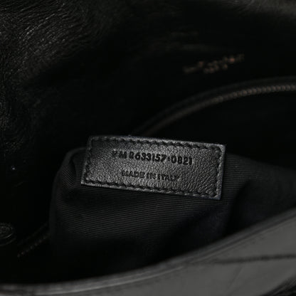 Saint Laurent Crinkled Calfskin Matelasse Monogram Large Niki Chain Satchel Black 7 of 8