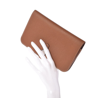 Hermes Togo Dogon Duo Wallet Gold 2 of 14