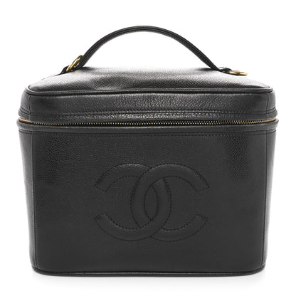 Chanel Caviar CC Vanity Train Case Black 1 of 9