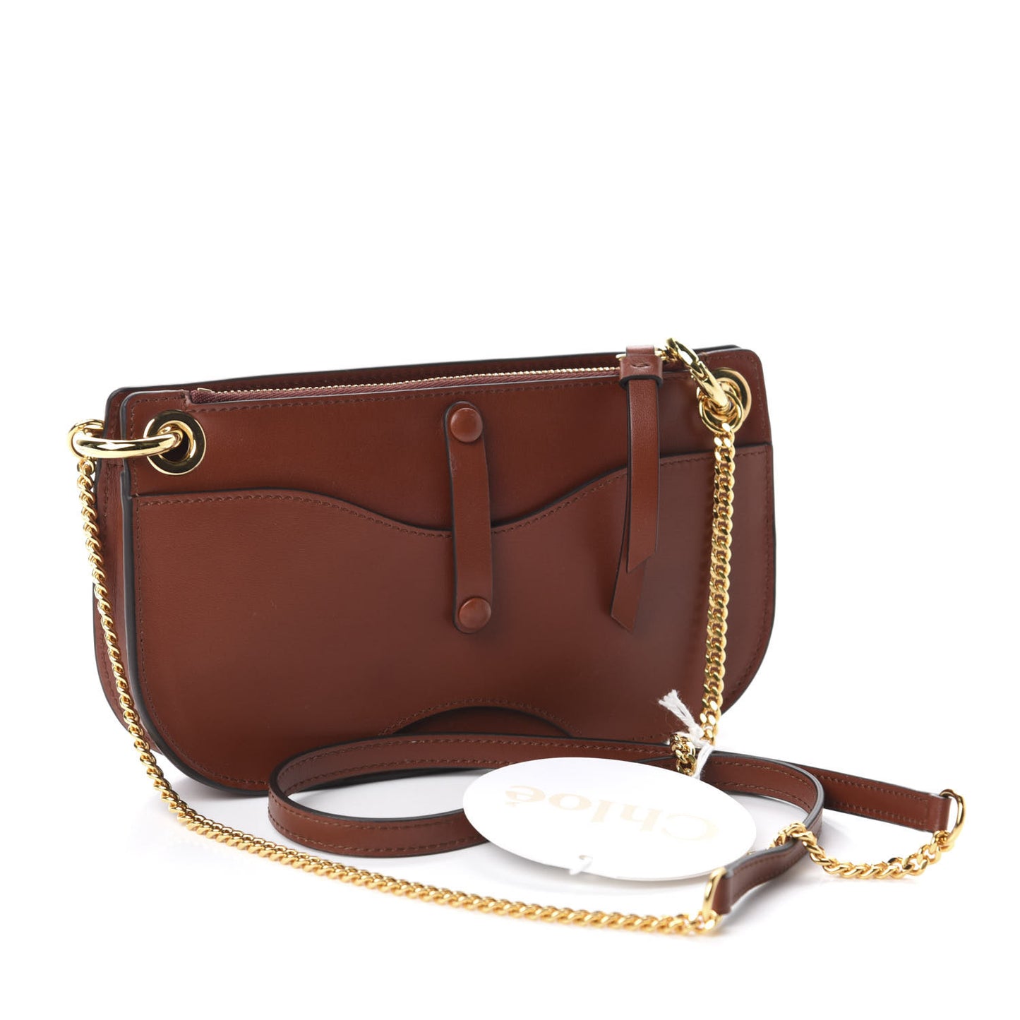 Calfskin Tess Mini Crossbody Bag Sepia Brown