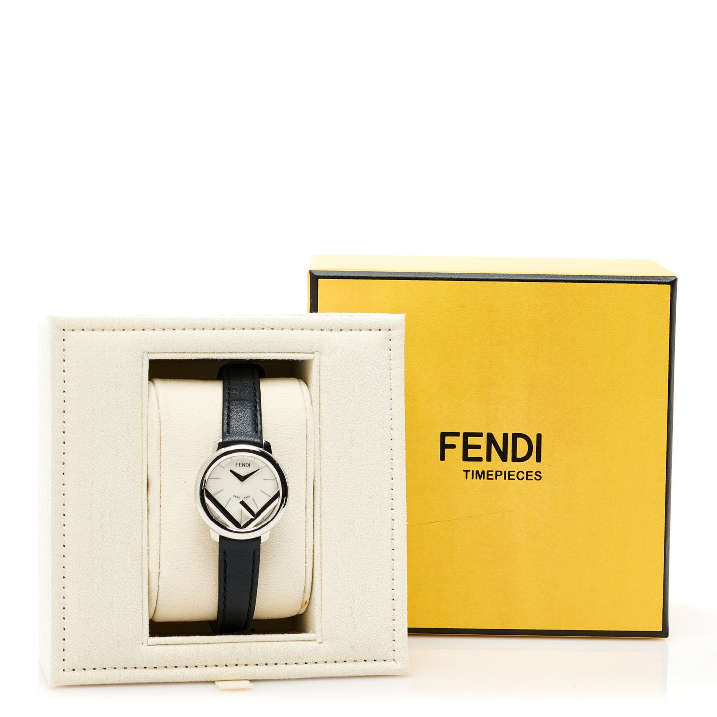 Stainless Steel Calfskin 28mm Run Away Quartz Watch Black