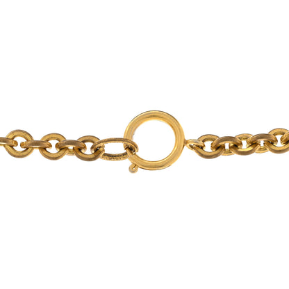 Chanel Metal CC Round Pendant Necklace Gold 5 of 7