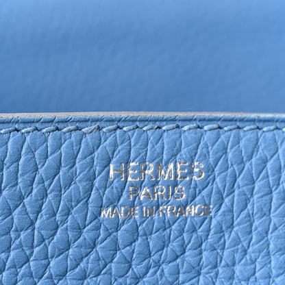 Hermes Taurillon Clemence Lindy 30 Bleu Paradis 6 of 10