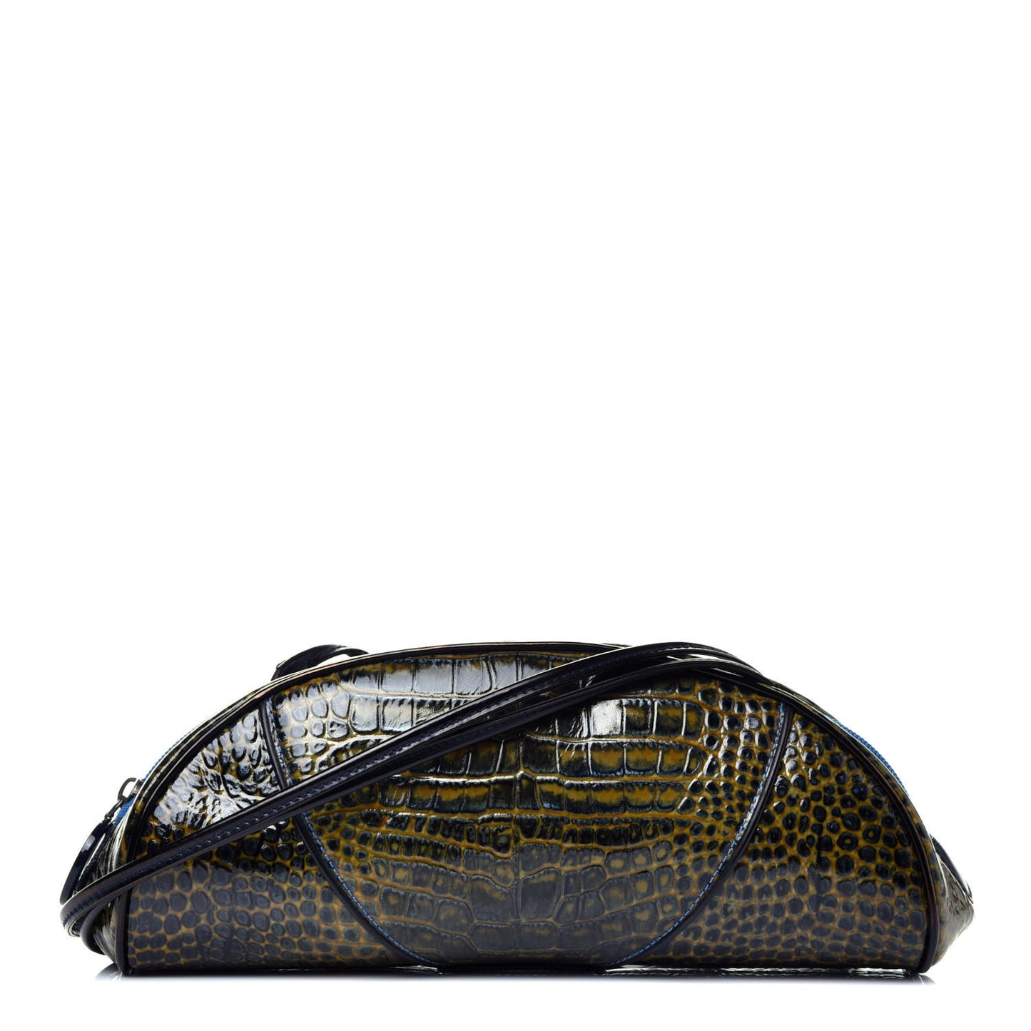 Patent Crocodile Embossed Baguette Multicolor