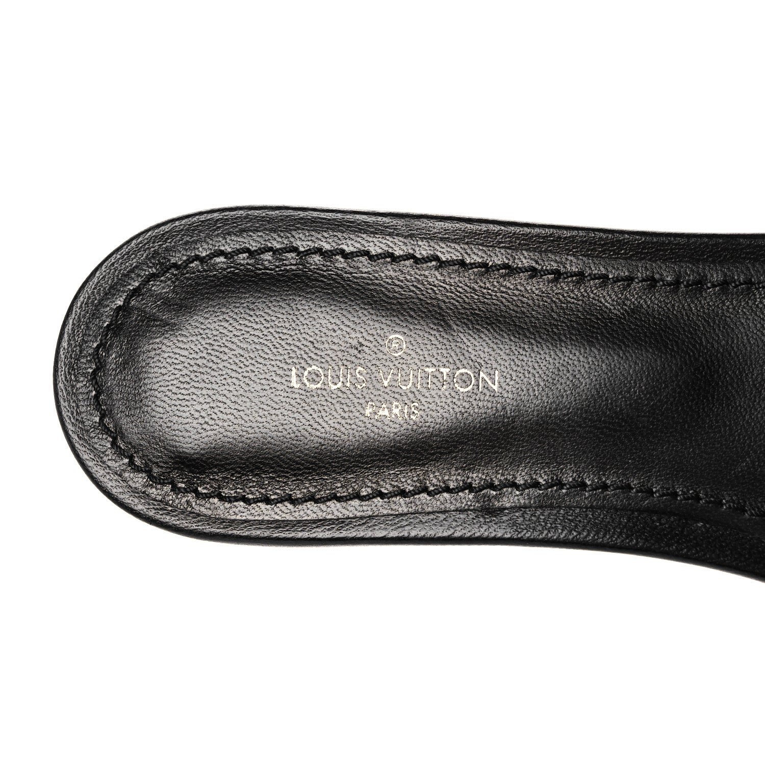Louis Vuitton Lambskin Embossed Monogram Revival Flat Mules 36.5 Black 7 of 9