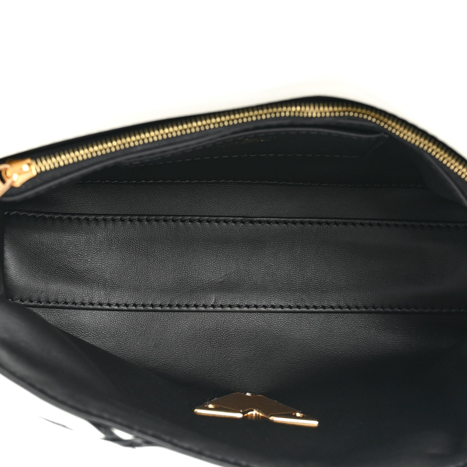 Louis Vuitton Lambskin Malletage Top Handle GO-14 MM White Black 6 of 10