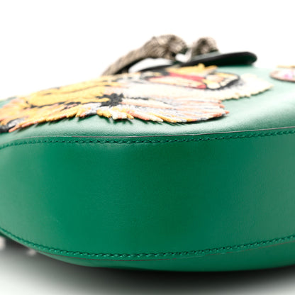 Gucci Calfskin Web Embroidered Small Dionysus Hobo Emerald Green 9 of 10