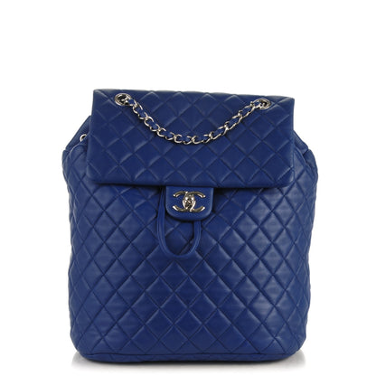 Chanel Lambskin Quilted Large Urban Spirit Backpack Blue 1 of 8