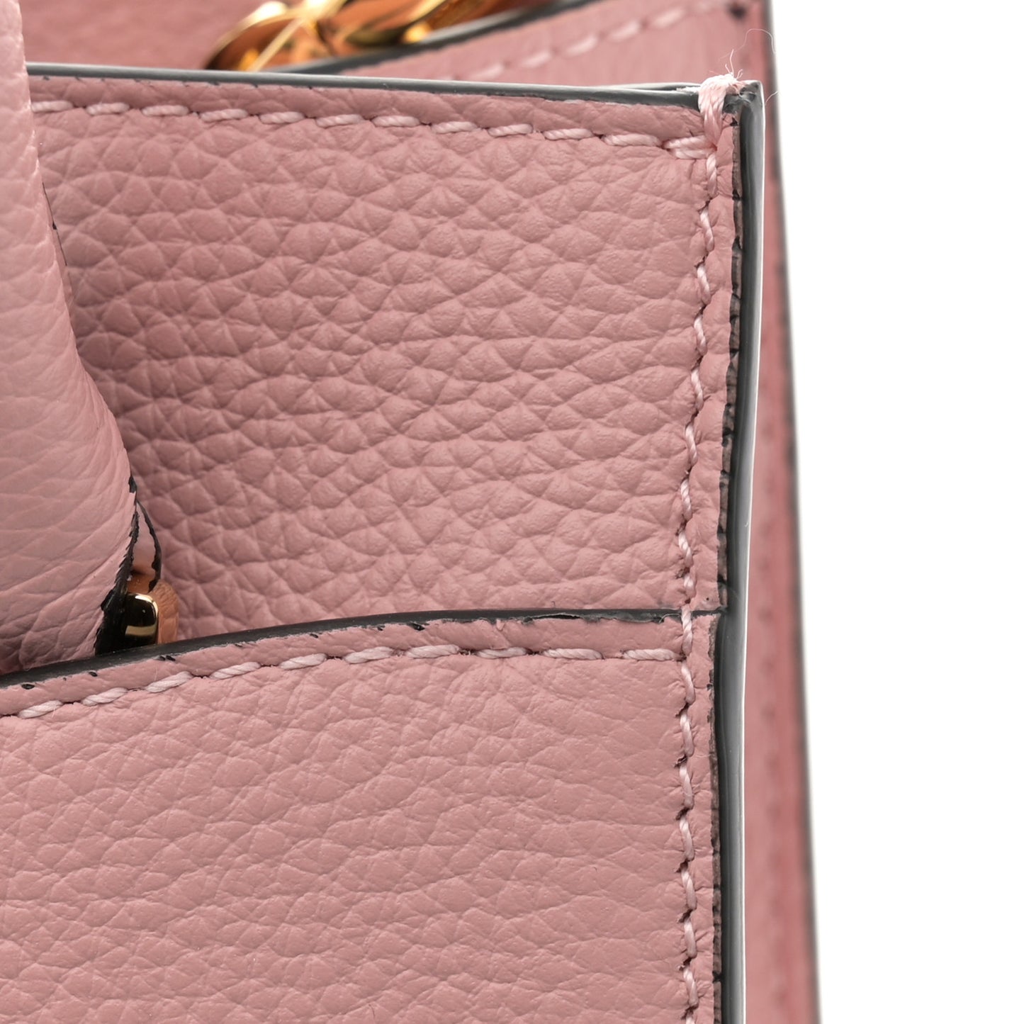 Grainy Calfskin Virtus Top Handle Tote Pink