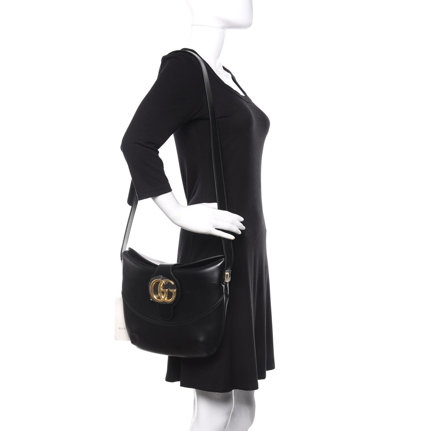 Calfskin Medium Arli Shoulder Bag Black