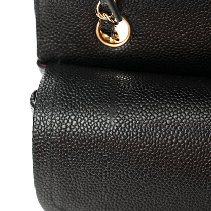 Chanel Caviar Quilted Medium Double Flap Black 12 of 13