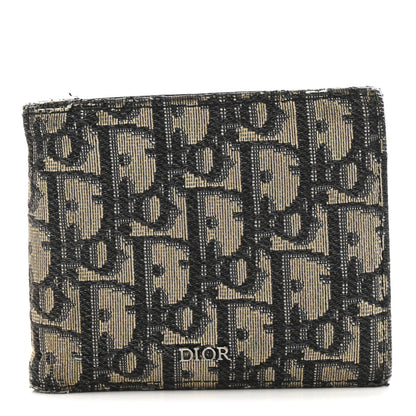 Christian Dior Oblique Bi-Fold Wallet Blue 1 of 12