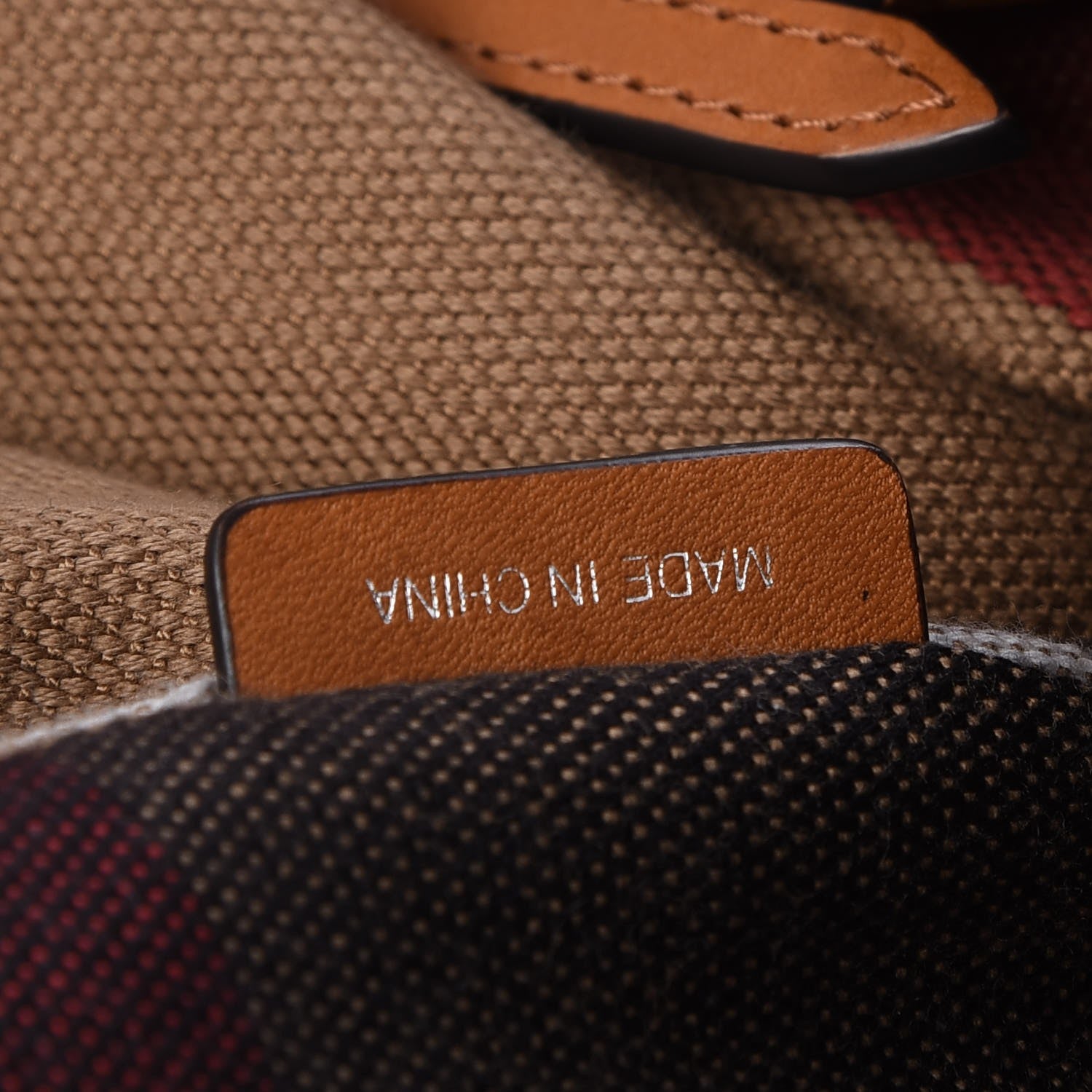 Burberry Grainy Calfskin House Check Medium Maidstone Saddle Brown 7 of 8