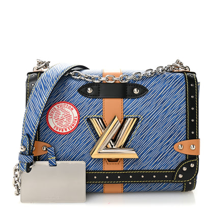 Louis Vuitton Epi Complice Trunks and Bags Twist Shoulder Bag MM Denim Light 3 of 13