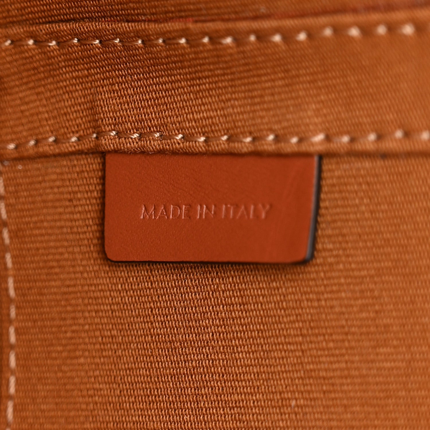 Celine Calfskin Triomphe Canvas Medium Tambour Bag Tan 6 of 10