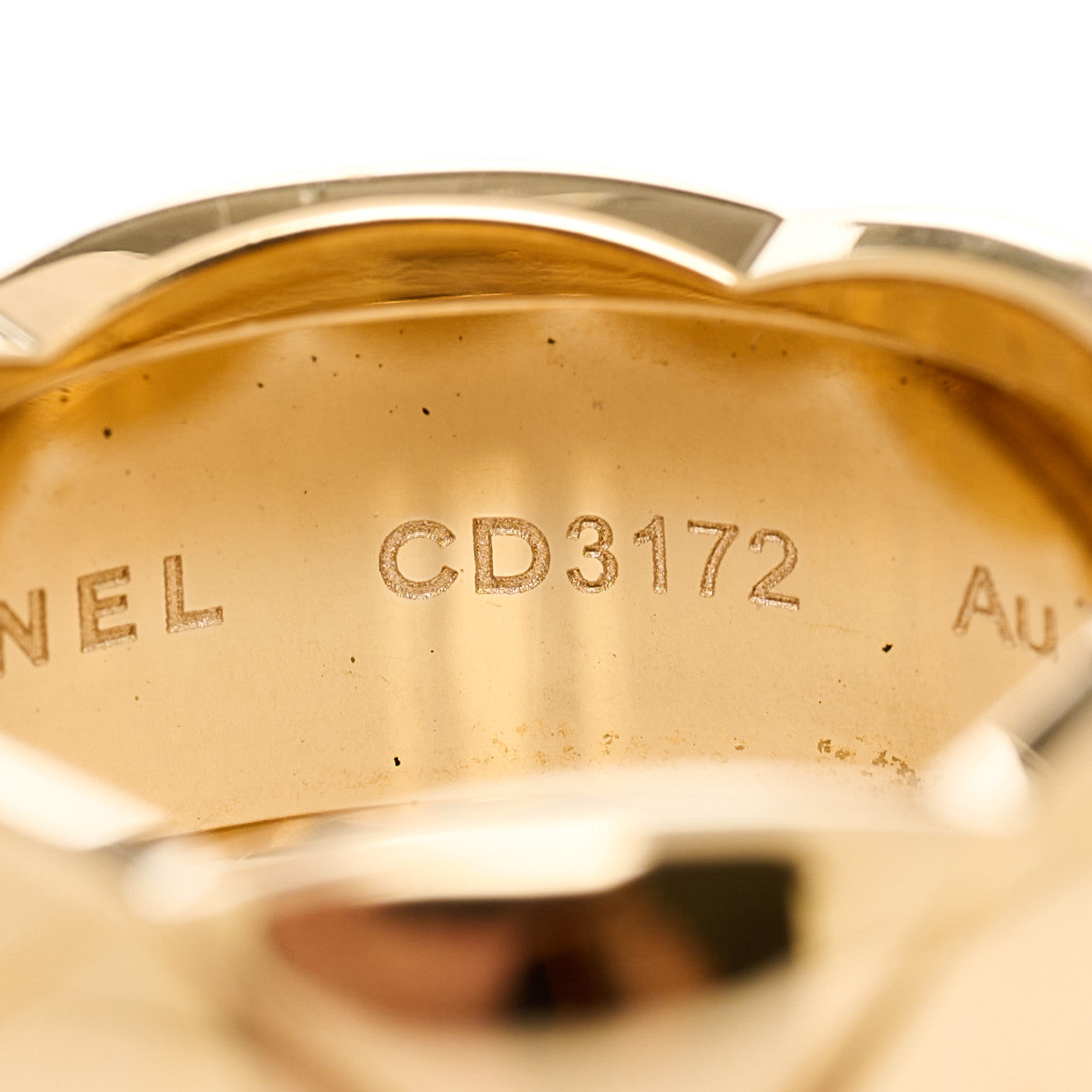 Chanel 18K Yellow Gold Large Coco Crush Ring 53 6.5 5 of 8