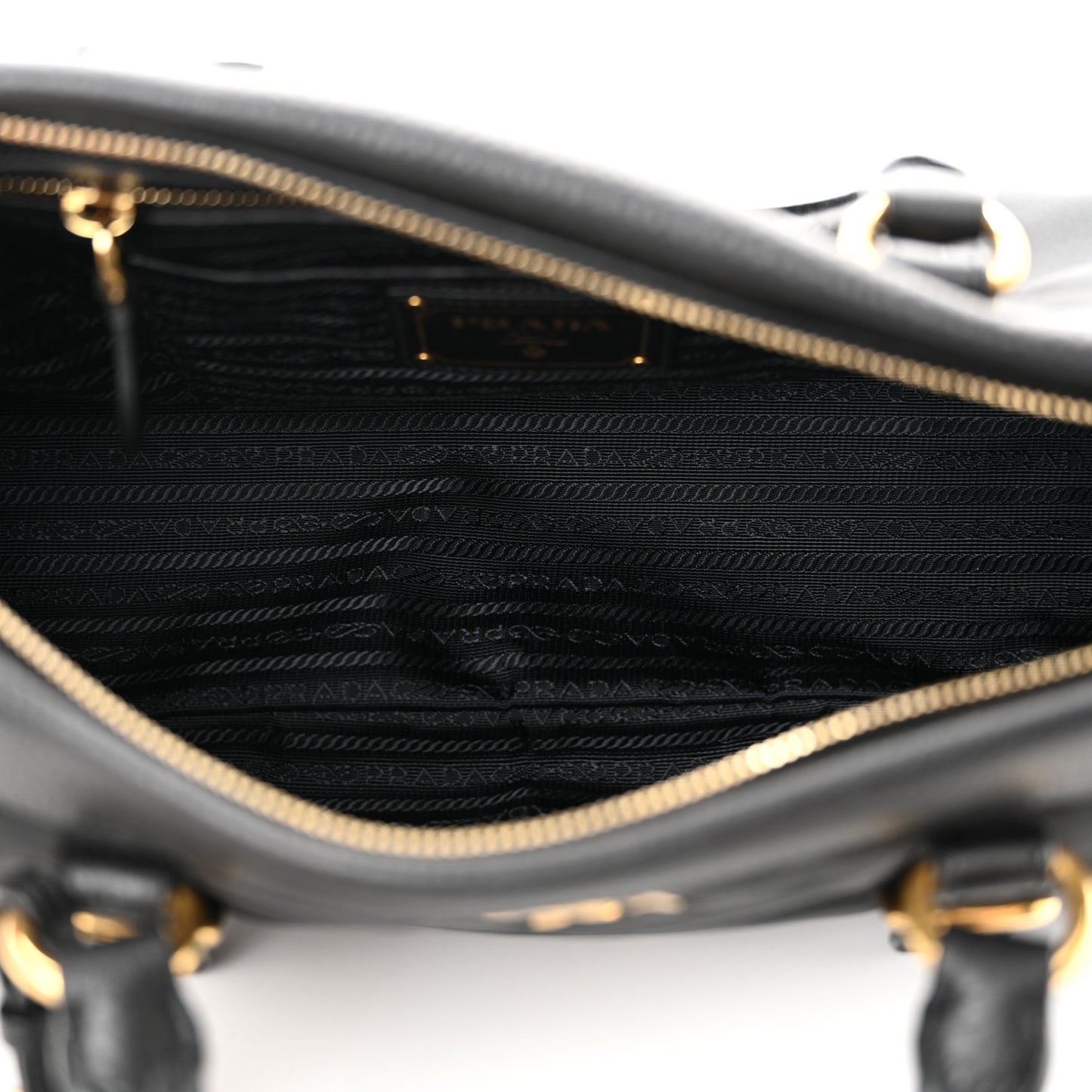 Tessuto Nylon Vitello Daino Shopping Satchel Black