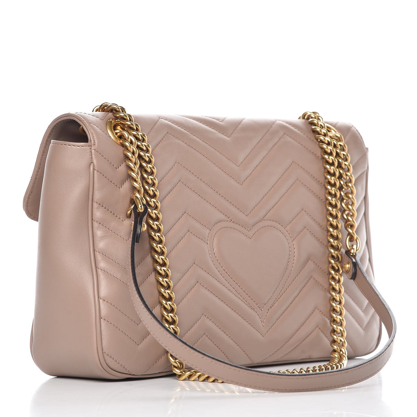 Calfskin Matelasse Medium GG Marmont Shoulder Bag Porcelain Rose