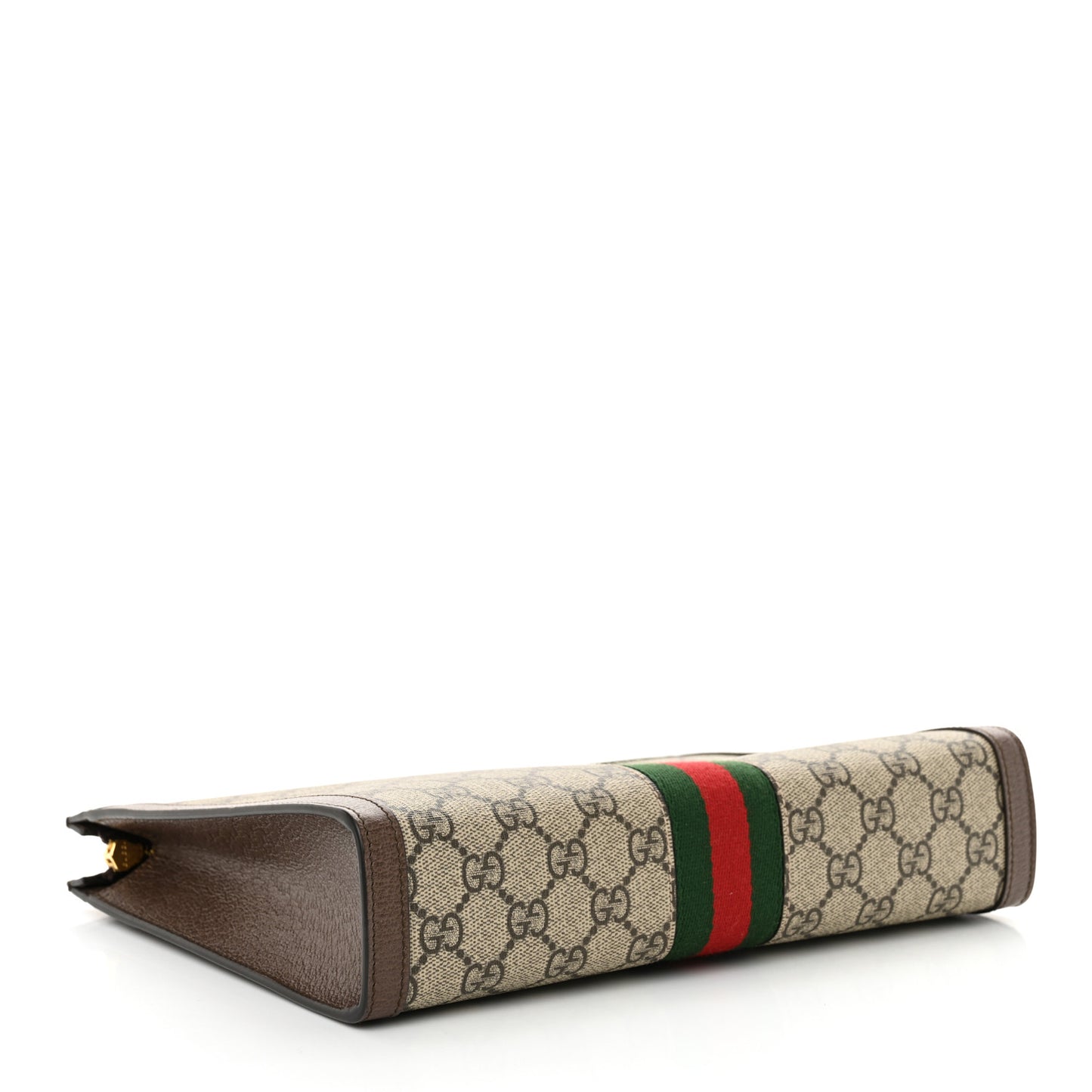 GG Supreme Monogram Web Ophidia Pouch Brown