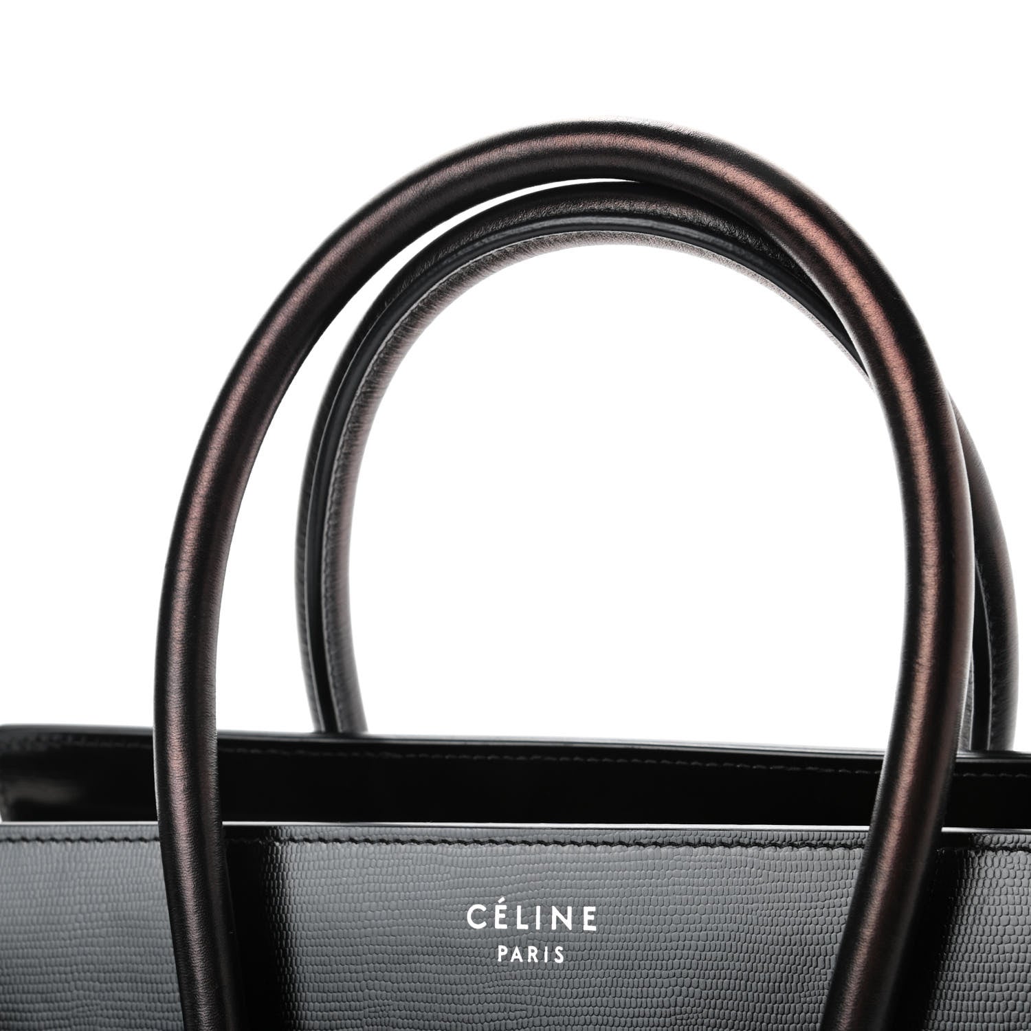 Celine Sleek Calfskin Micro Bi-Color Luggage Black White 5 of 6