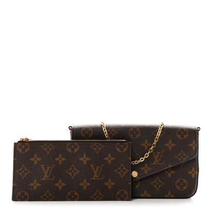 Louis Vuitton Monogram Pochette Felicie Chain Wallet Fuchsia 3 of 12
