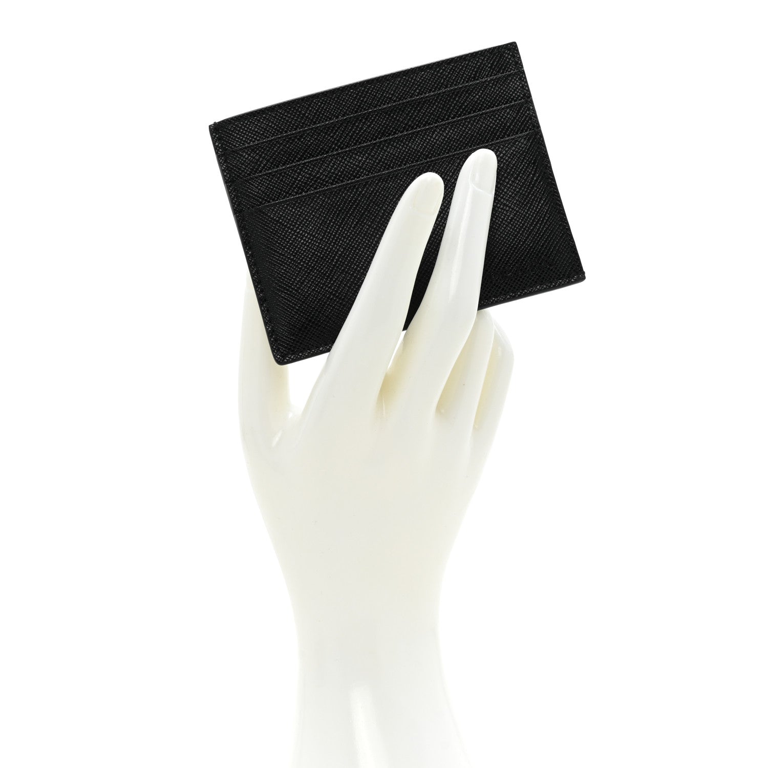 Prada Saffiano Card Holder Black 2 of 10