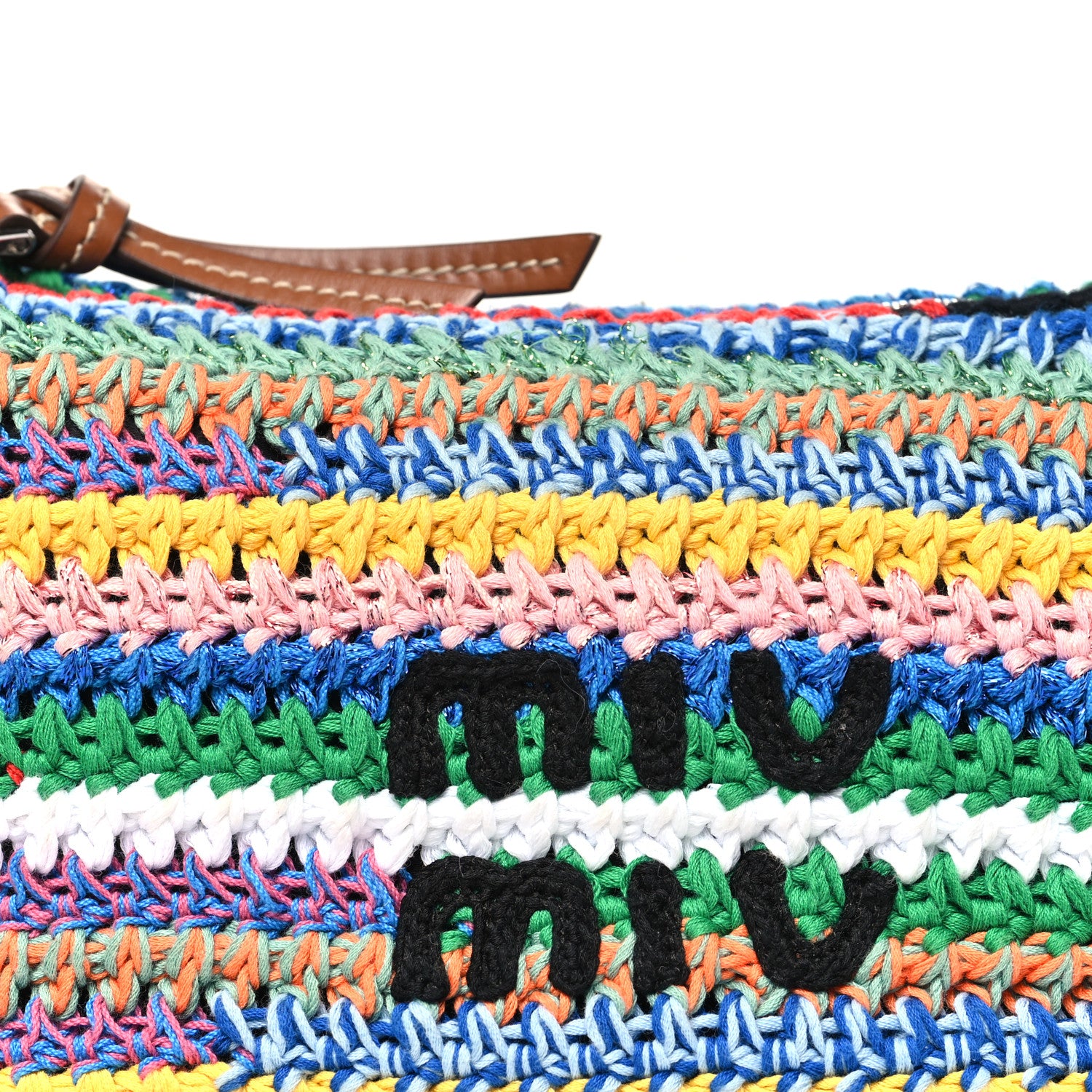 Miu Miu Fabric Crochet Pouch Multicolor 1817860 – FASHIONPHILE