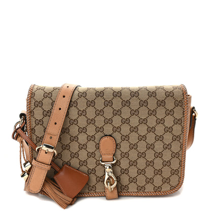 Gucci Monogram Medium Marrakech Flap Messenger Bag Beige Brown 1 of 12
