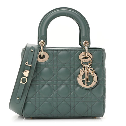 Christian Dior Lambskin Cannage Small My ABCDior Lady Dior Army Green 1 of 10
